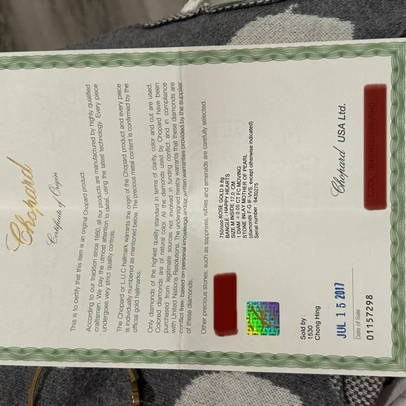 18K Chopard Happy Hearts Rose Gold Bangle Bracelet-10.5g - Picture 5 of 7